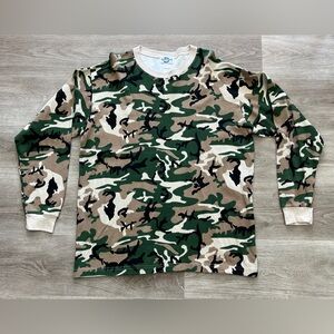 Vintage Donoughe Mens XL X-Large Camo Hunting Long Sleeve Shirt USA Made